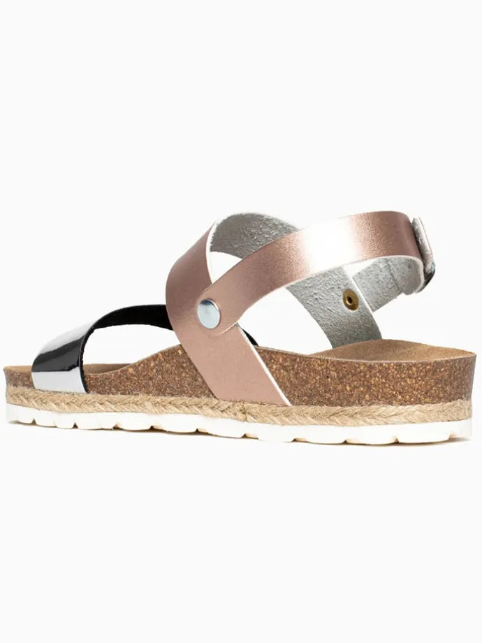 Sandalen "Leila" in Silber/ Bronze
