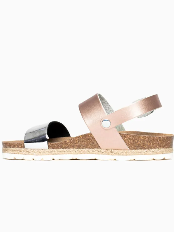 Sandalen "Leila" in Silber/ Bronze