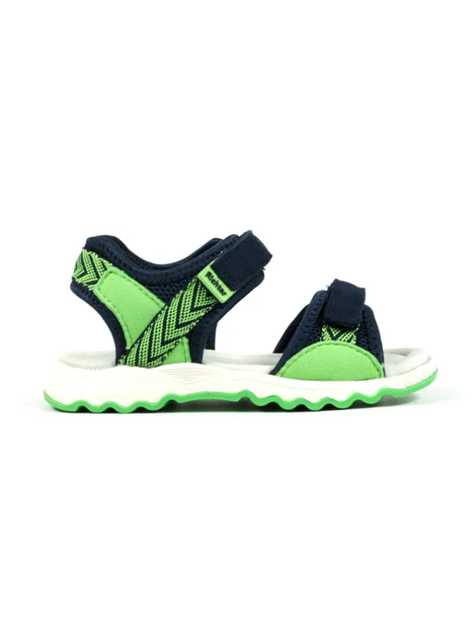 Sandalen "Leo" in Dunkelblau/ Grün