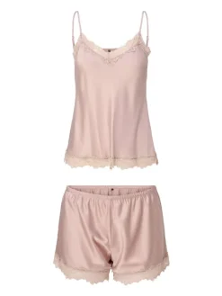 satin top & short DAILY in Shadow grey