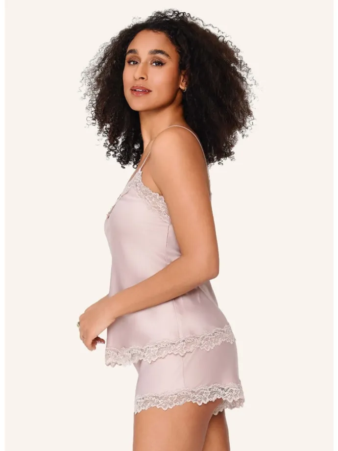 satin top & short DAILY in Shadow grey