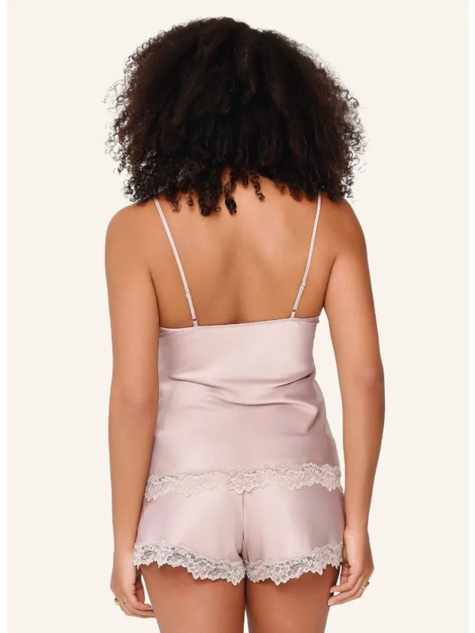 satin top & short DAILY in Shadow grey