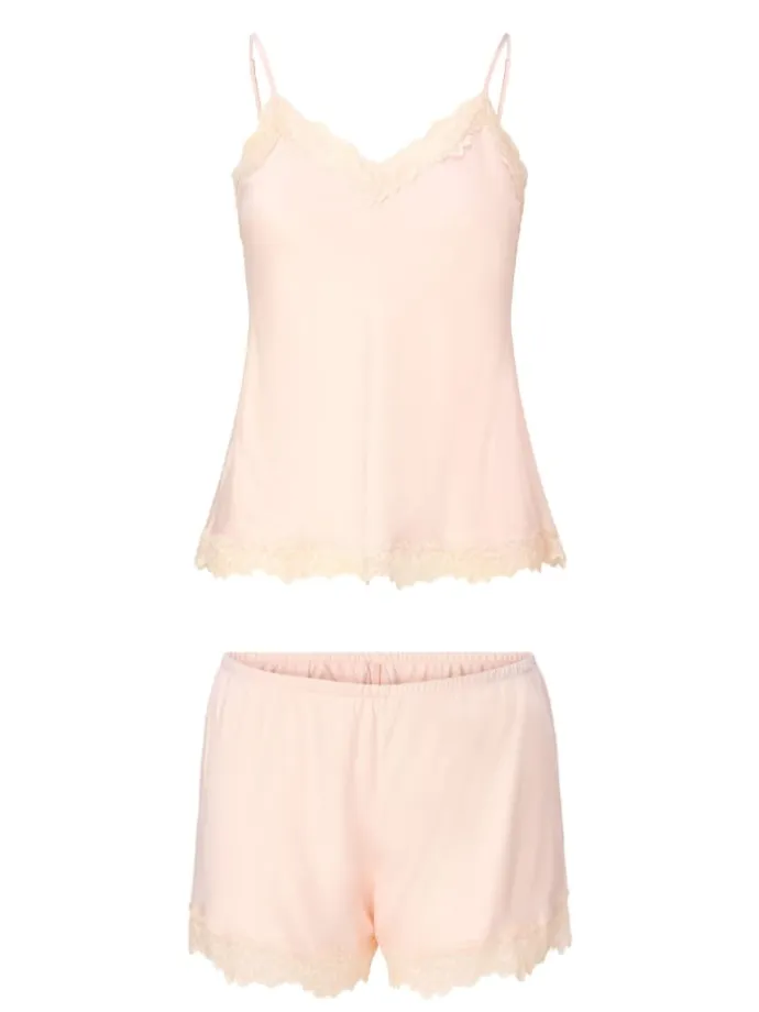 satin top & short DAILY in Apricot