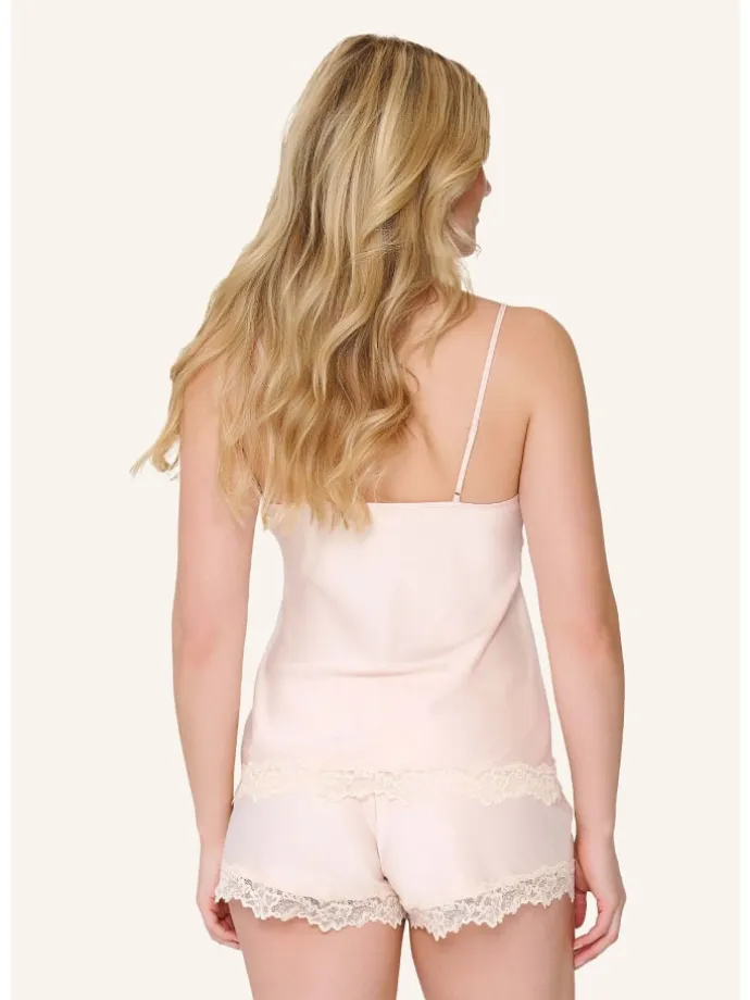 satin top & short DAILY in Apricot