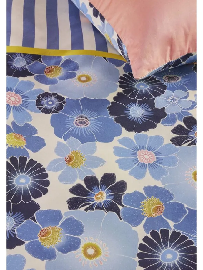 Satin-Bettwäsche-Set ''Nica'' in Blau