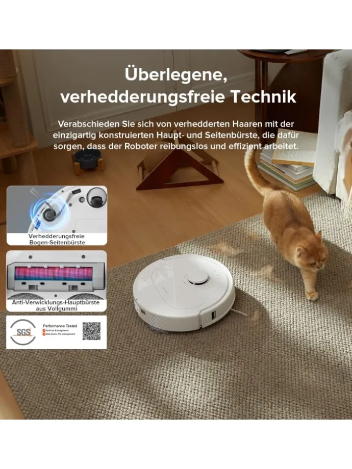 Saugroboter QV 35A in Weiß, mit Wischfunktion&Hebarem Wischmopp, 8000Pa