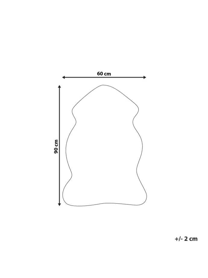 Schaffell MUNGO in Grau - (W) 63 x (H) 3 x (L) 95 cm