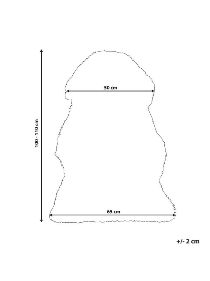 Schaffell ULURU in Rosa - (W) 65 x (H) 8 x (L) 100 cm