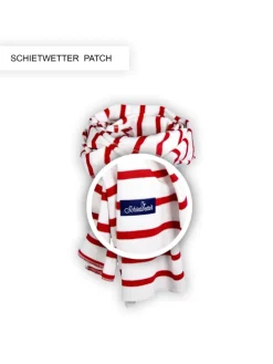 Schal  flauschig, weich, kuschelig in weiß-rot