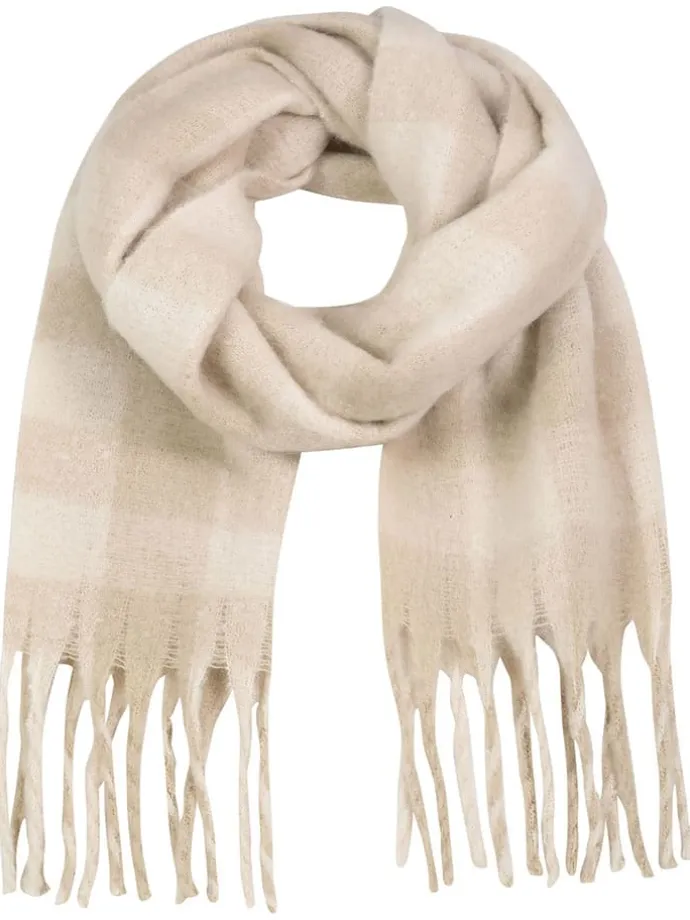 Schal in Beige/ Creme