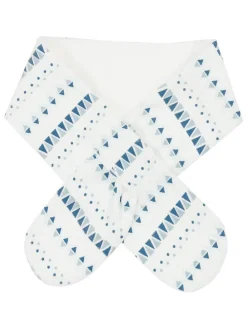 Schal in Blau/ Weiß