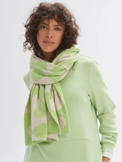 Schal in Grün/ Creme - (L)188 x (B)51 cm