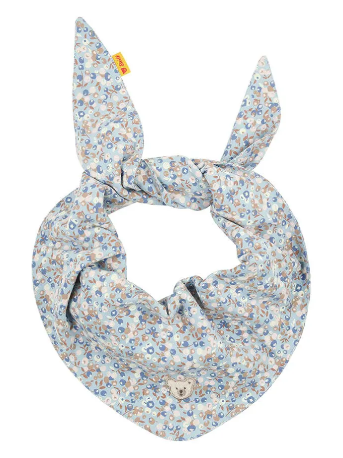 Schal in Hellblau/ Beige