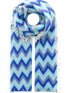 Schal in Hellblau/ Blau - (L)190 x (B)75 cm