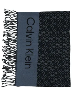 Schal in Schwarz/ Blau