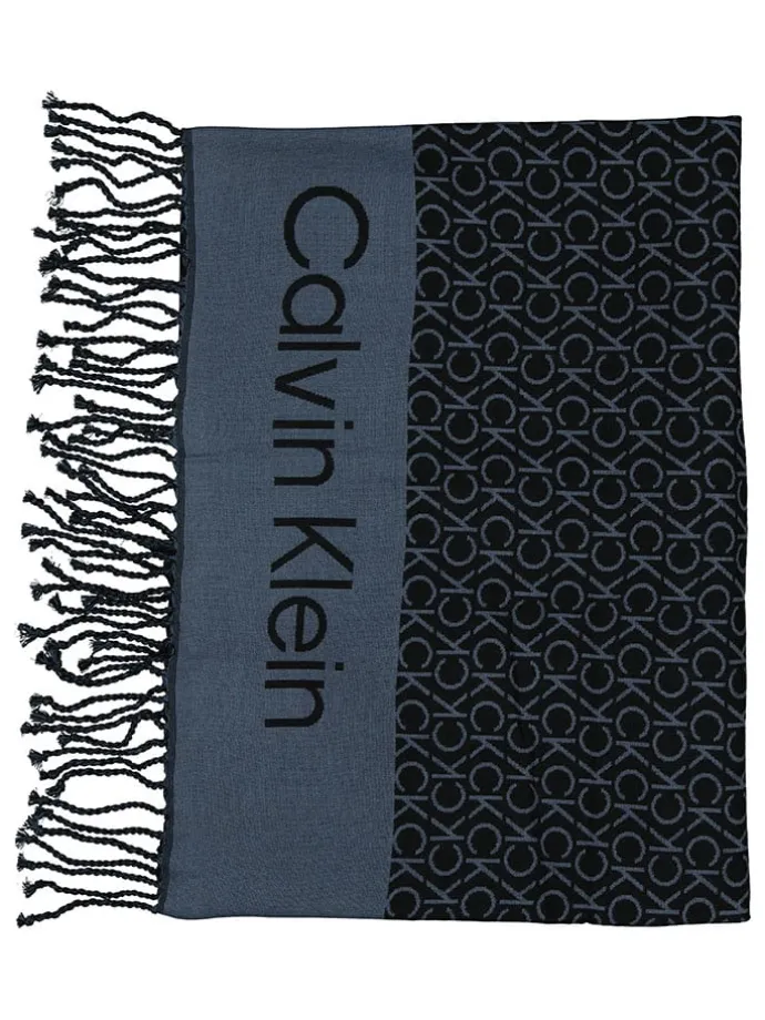 Schal in Schwarz/ Blau