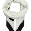 Schal in Schwarz/ Creme - (L)130 x (H)30 cm