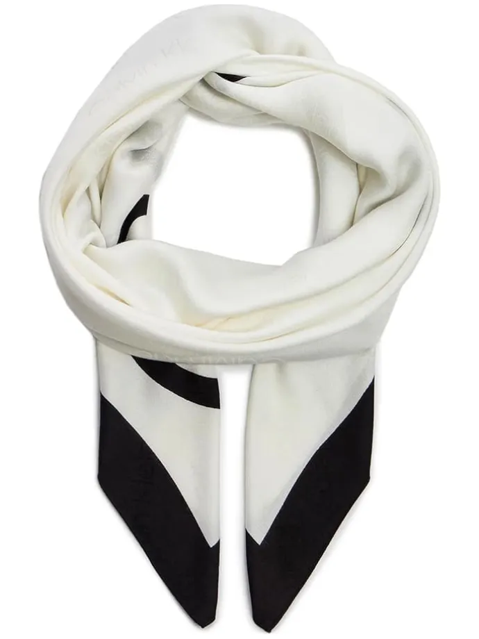 Schal in Schwarz/ Creme - (L)130 x (H)30 cm