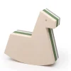 Schaukelpferd in Creme/ Grün - ab Geburt