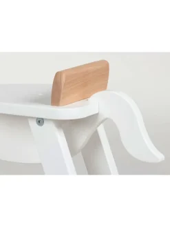 Schaukelpferd Pinolino mit Ring, weiß/natur, 86 x 31 x 58 cm