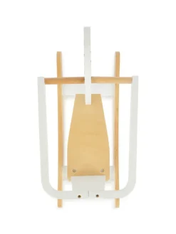 Schaukeltier aus Holz Zebra in Weiß