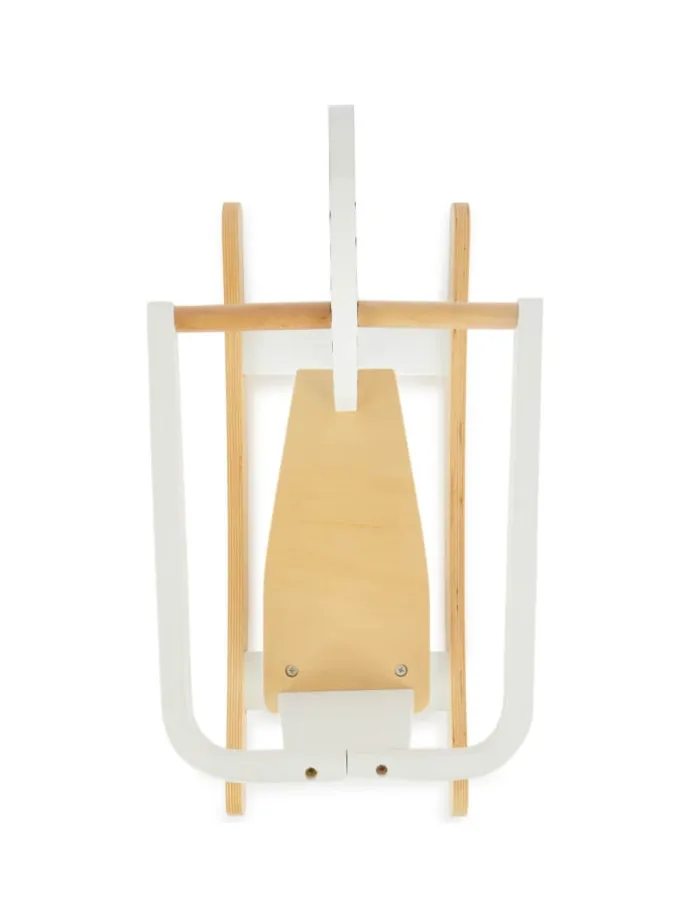 Schaukeltier aus Holz Zebra in Weiß