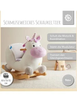 Schaukeltier Einhorn in Weiß