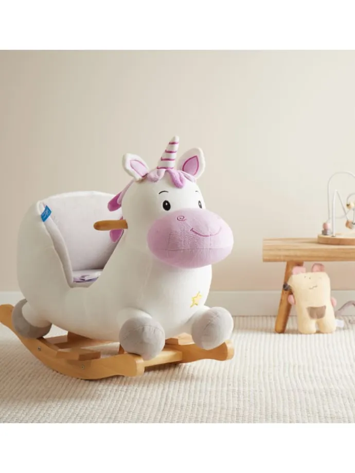 Schaukeltier Einhorn in Weiß