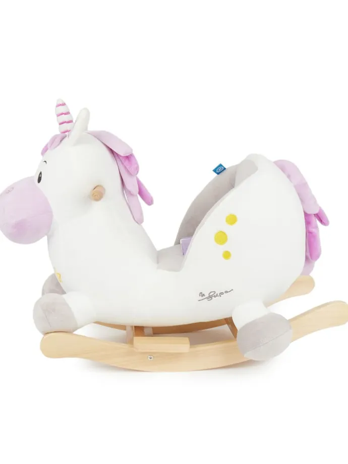 Schaukeltier Einhorn in Weiß