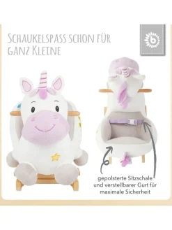 Schaukeltier Einhorn in Weiß