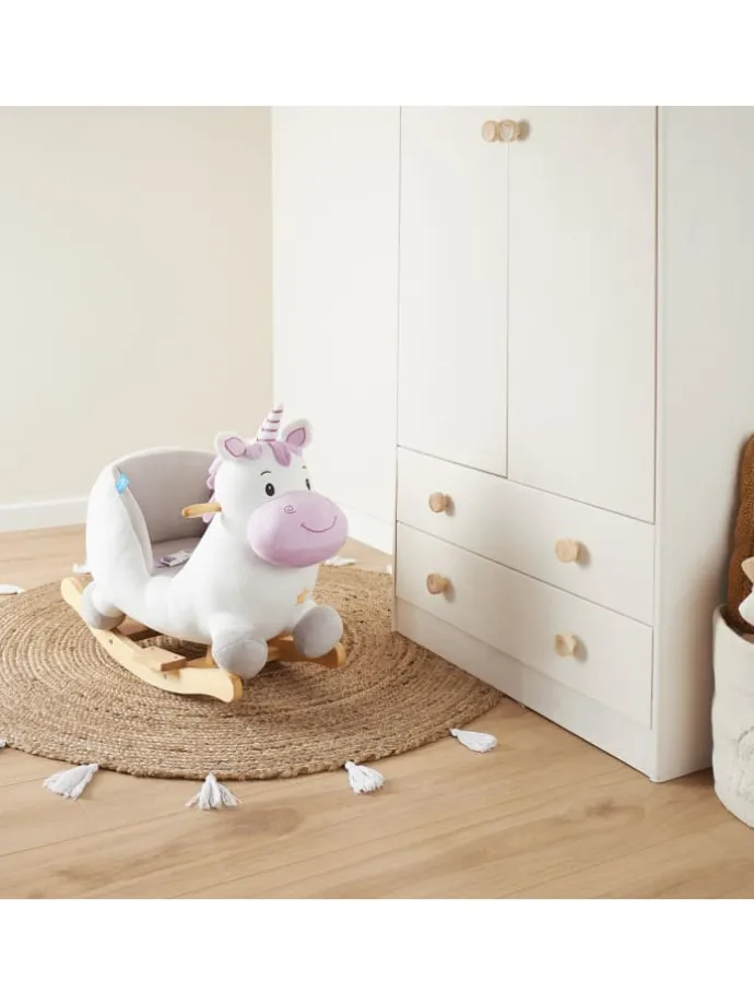 Schaukeltier Einhorn in Weiß