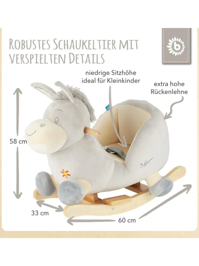 Schaukeltier Esel Fips in Grau