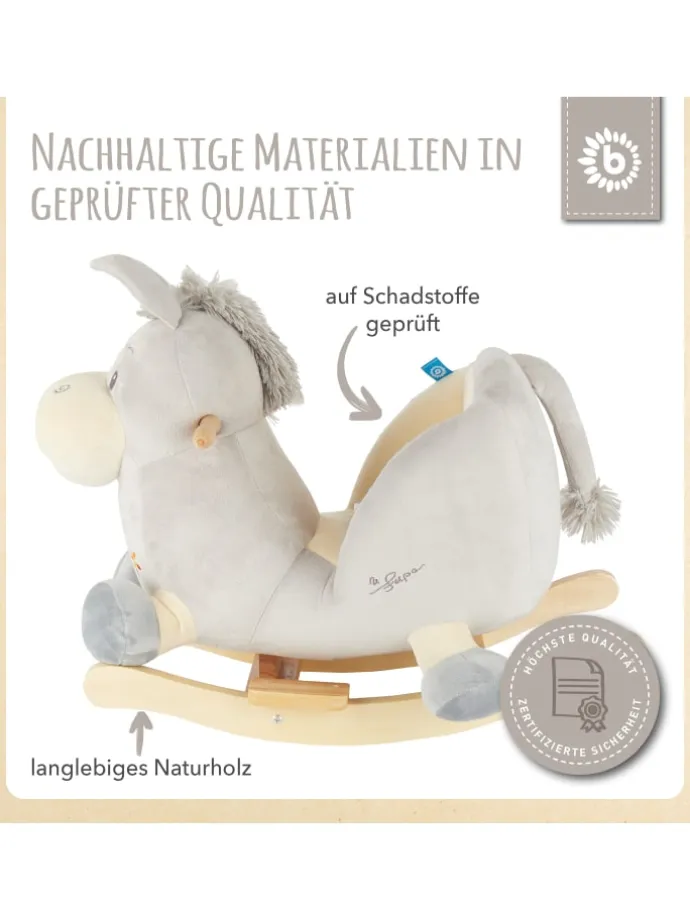 Schaukeltier Esel Fips in Grau