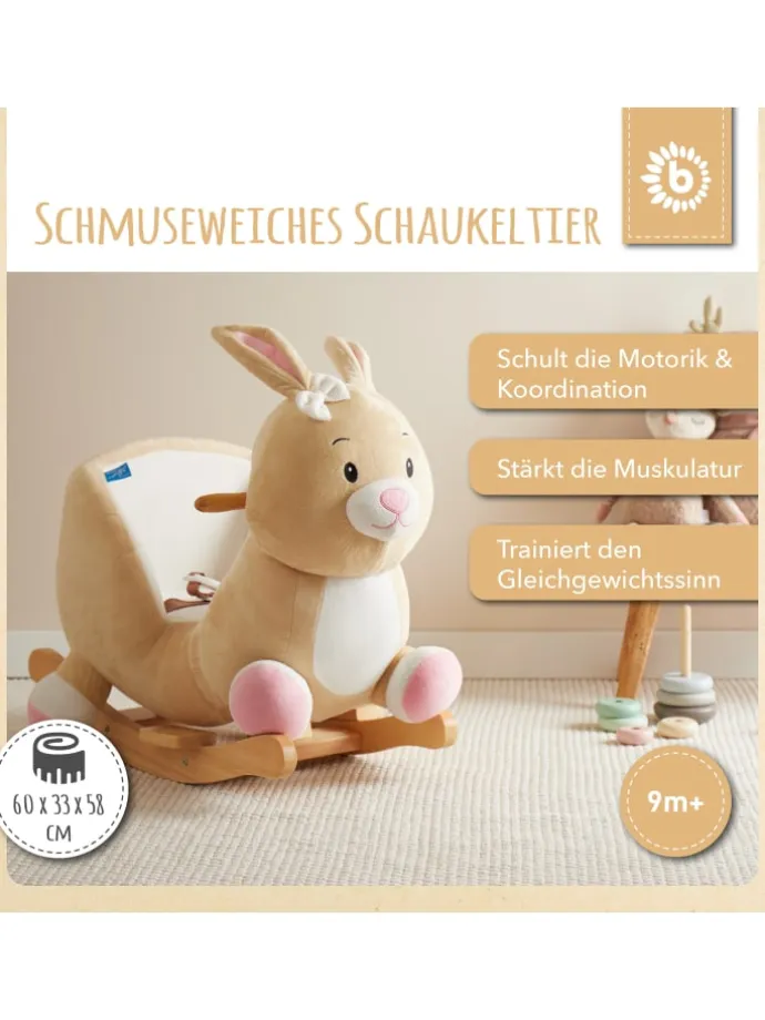 Schaukeltier Hase Hopsi in Beige