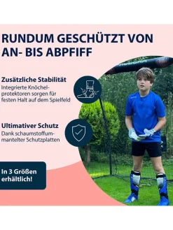 Schienbeinschützer mit Knöchelschutz in Rot