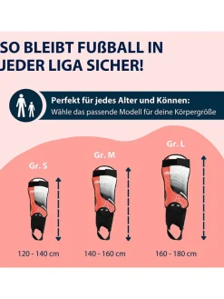 Schienbeinschützer mit Knöchelschutz in Rot