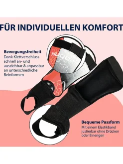 Schienbeinschützer mit Knöchelschutz in Rot