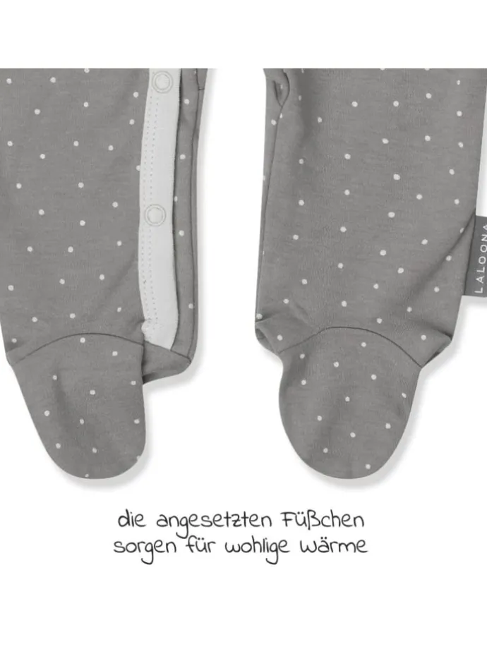 Schlafanzug 2er Pack Pyjama Einteiler - Grau in grau