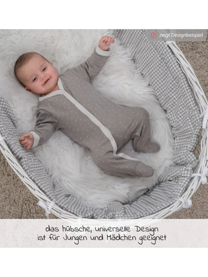 Schlafanzug 2er Pack Pyjama Einteiler - Grau in grau