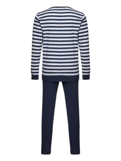 Schlafanzug lang in Navy
