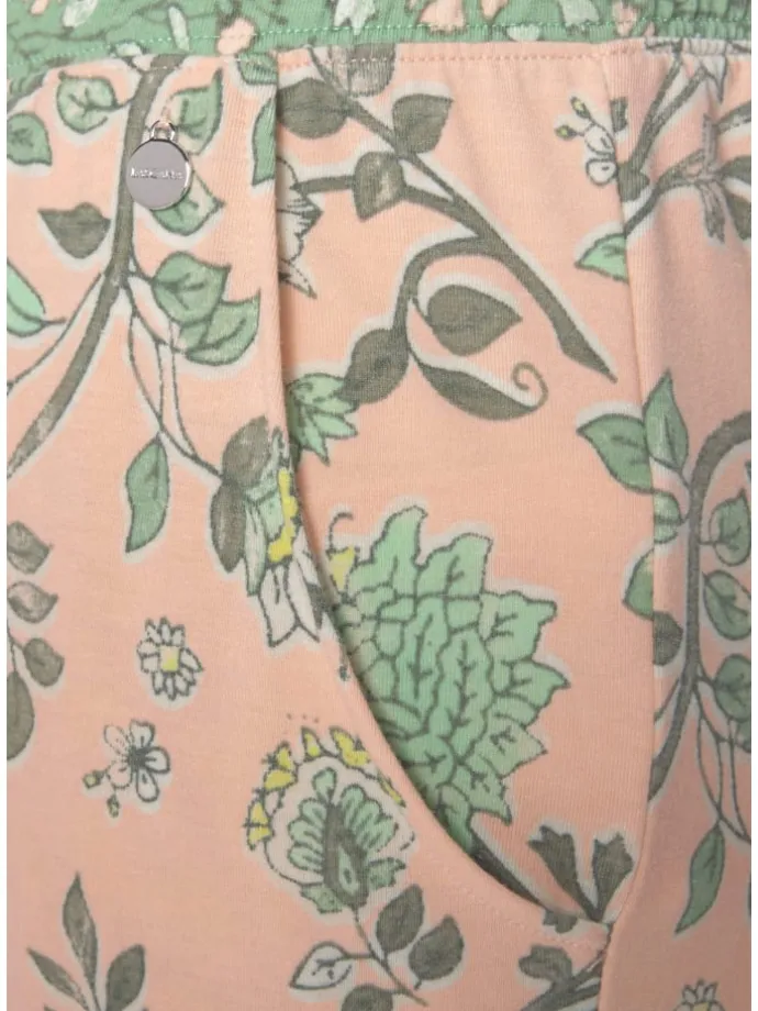 Schlafhose in rosa-schilfgrün