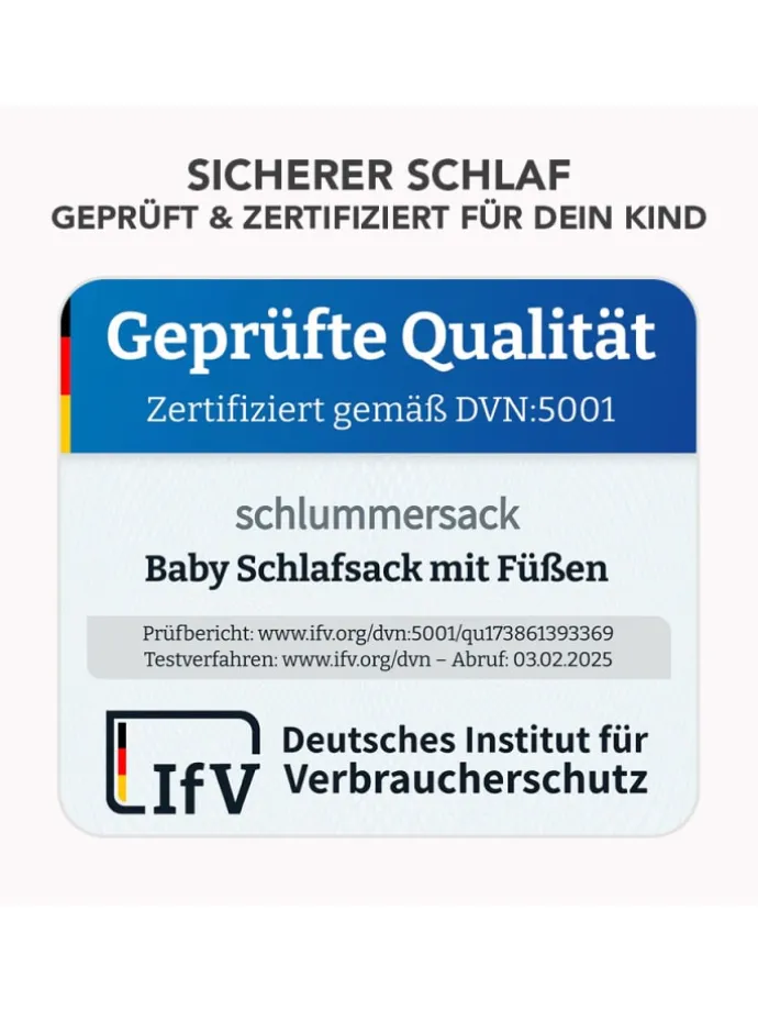 Schlafsack mit Füßen und umklappbaren Bündchen 1.0 TOG in Gold