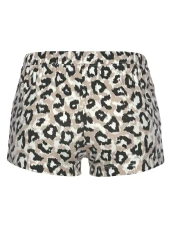 Schlafshorts in ecru-nougat-schwarz
