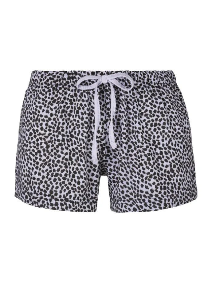 Schlafshorts in helllila-schwarz