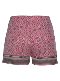 Schlafshorts in pink gemustert