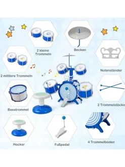Schlagzeug Set in Blau