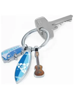 Schlüsselanhänger ''Aloha'' in Blau - (L)8,2 cm