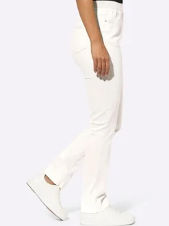 Schlupfjeans in weiß