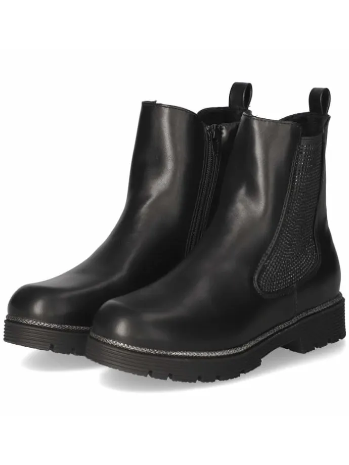 Schlupfstiefel in schwarz