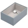 Schmuckkiste in Blaugrau - (B)18 x (H)12,5 x (T)7,2 cm